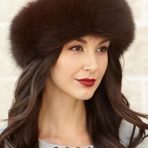 Elegant Brown Fur Headband